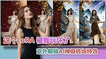 我把“镜头推进”LoRA玩坏了！意外解锁AI神级转场特效。一个LoRA，让两个毫不相关的世界无缝衔接 (ComfyUI教程)