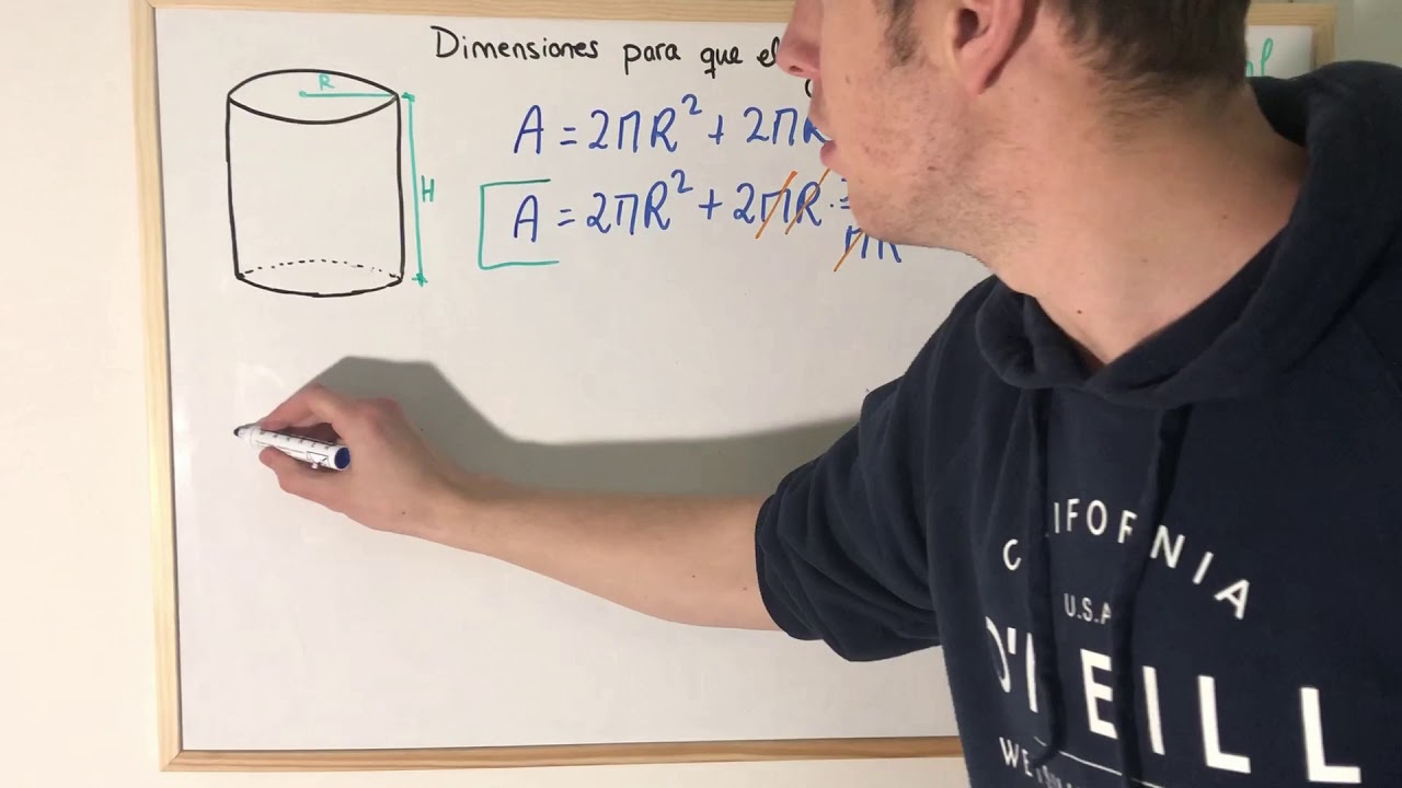Optimización 3 - superficie de una lata dado su volumen