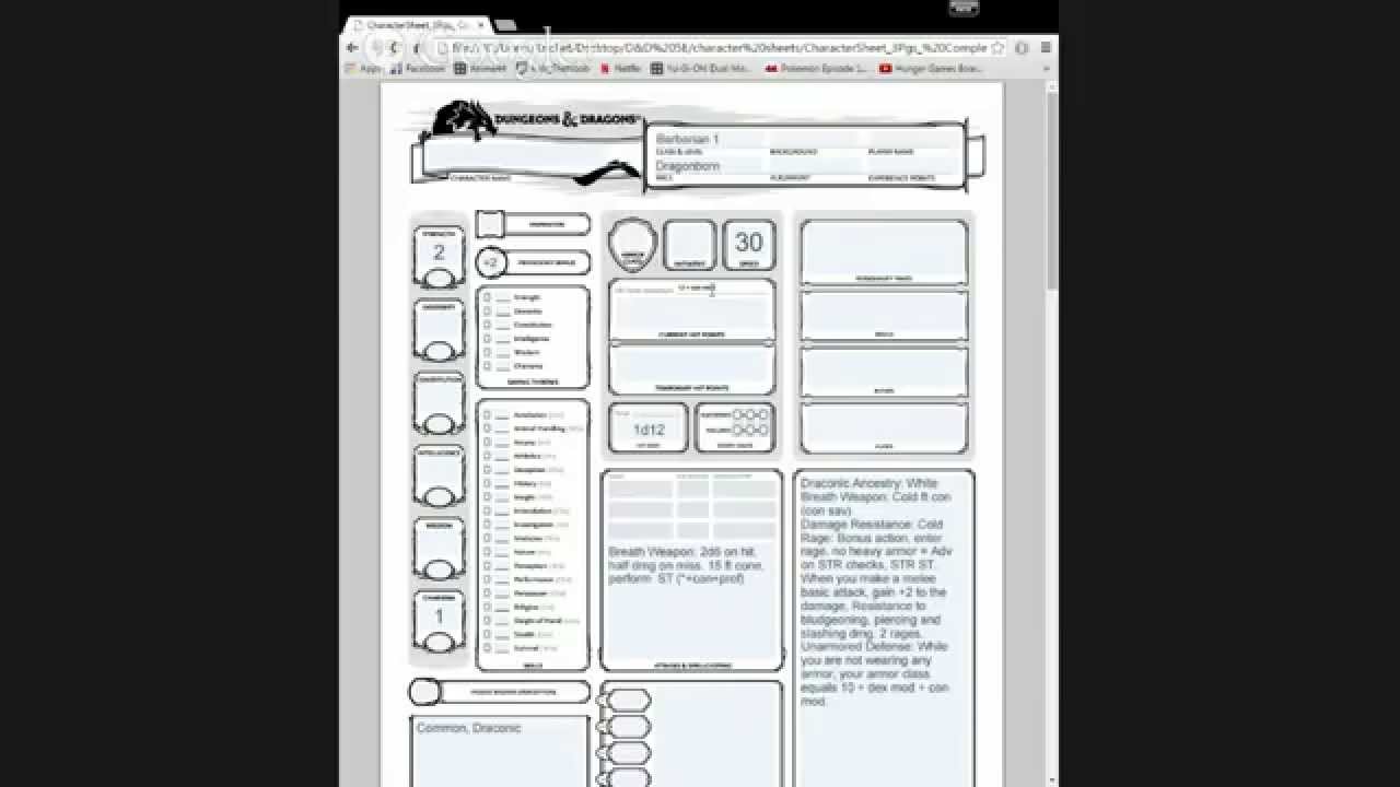 dungeons and dragons 5e character builder helper