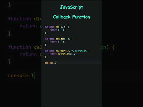 JavaScript Callback Function