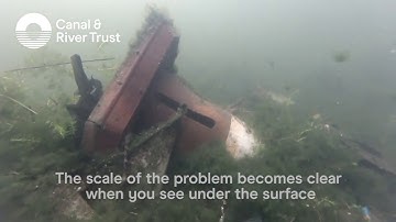 Plastic and litter under the surface