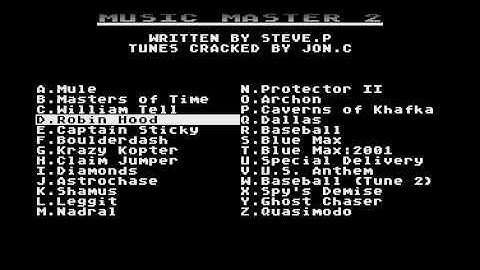 robin hood music for Atari 8-bit