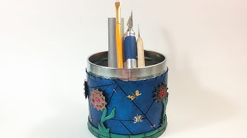 DIY Polymer Clay Steampunk Tool Tin.