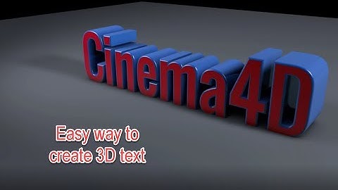 Cinema 4D Easy way to create 3D text