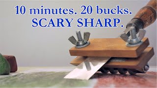 Homemade sandpaper sharpening system (Lockdown edition) : r/sharpening