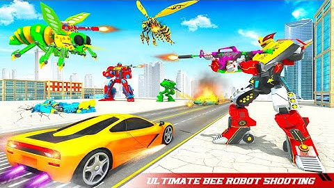 Flying Bee Robot Car Transform Game