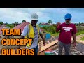 Team concept builders with their newest building project in the gambia