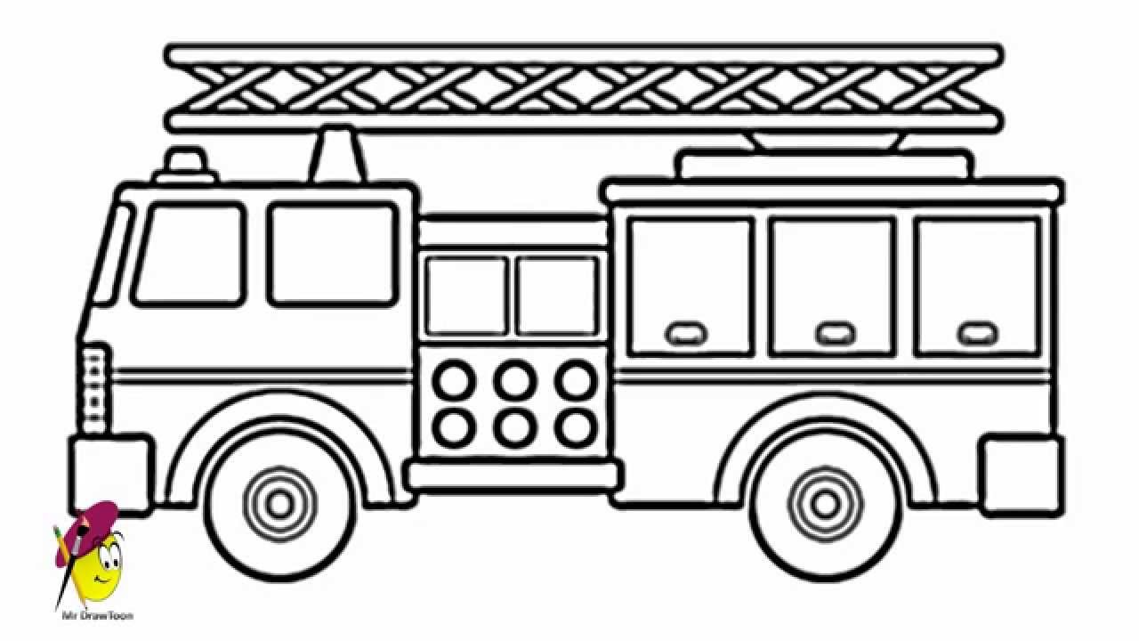 Fire Truck - How to draw a Fire Truck - YouTube