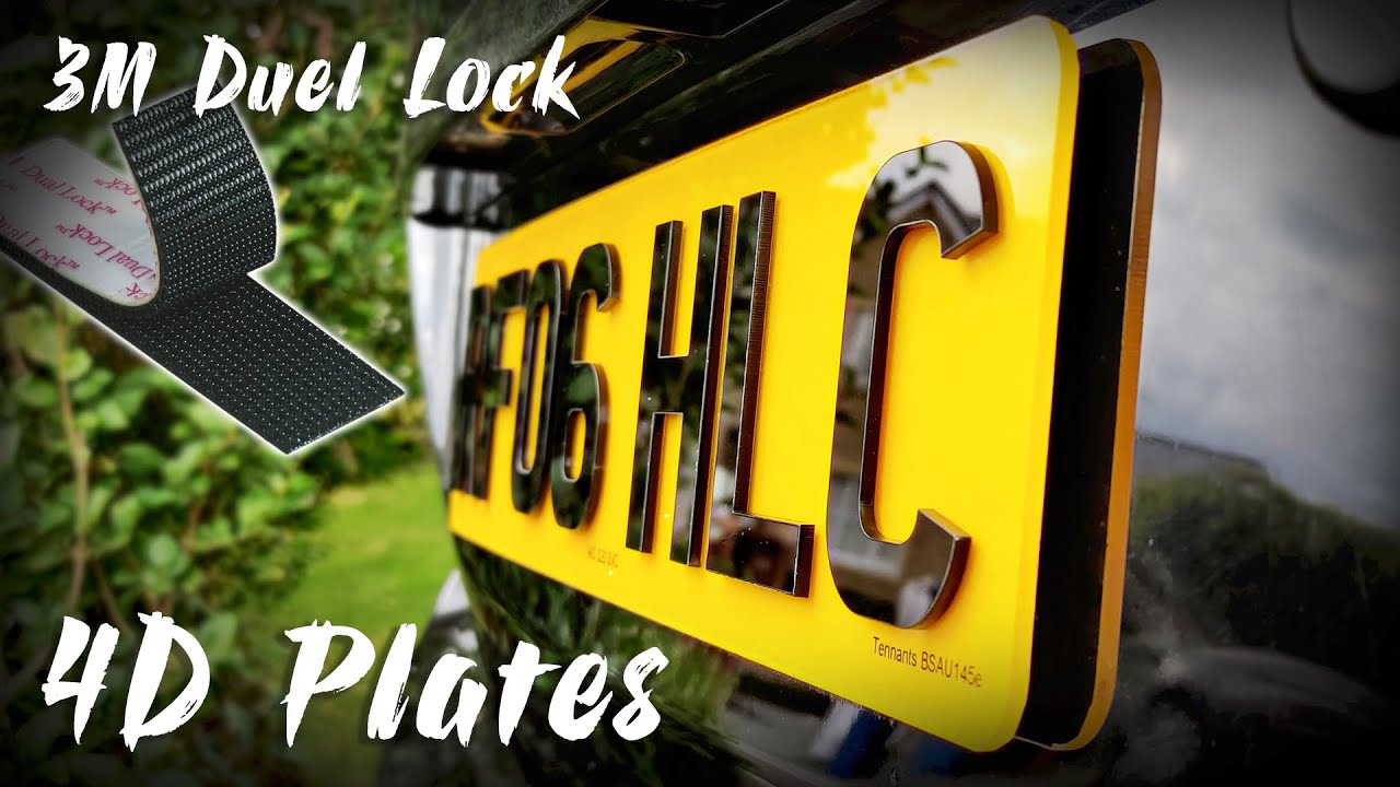 4D Reg Plates Attached Using 3M Dual Lock to be removed REG PLATE KING -  Episode 55 