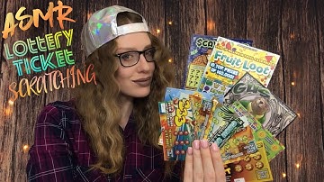 ASMR BINAURAL 🎟 l o t t e r y  t i c k e t 💸 SCRATCHING