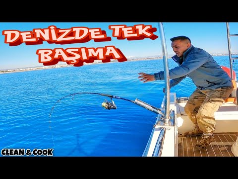 Denizde Tek Başıma (2)! Keyfin Dibine Vurdum/Teknede Balık Pişirdim