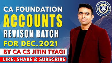 Target 90+ || CA Foundation Doubts Session ||Accounts Part 1 || CA CS Jitin Tyagi||