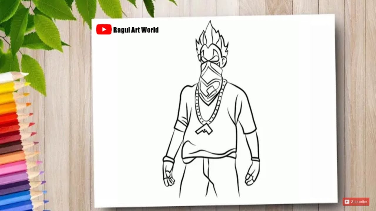 How to Draw Ankush Free Fire Bundle Skin - Drawing Free Fire.