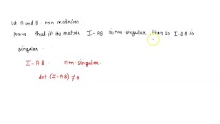 let a and b be n ×n matrices. prove that if a b=i then b a=i . what is the significance of th…