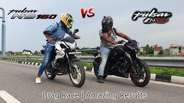 Bajaj Pulsar N160 Vs Bajaj Pulsar Ns160 | Drag Race | Bs6 | Amazing Results | Satyam Motovlogs