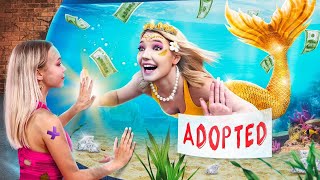 I Was Adopted by a Millionaire Mermaid Poor Girl vs Rich Mermaid