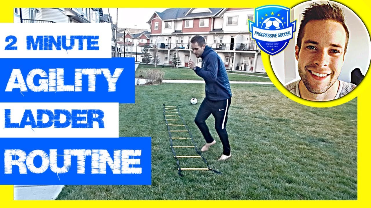 2 Minute Soccer Agility Ladder Drills Routine Exercises Workout For Beginners