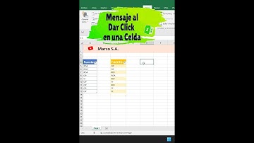 Mensaje al dar click en una celda Excel #shorts