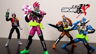 食玩 SHODO−X 仮面ライダー11 エグゼイド アクションゲーマーレベル2 ダブルアクションゲーマーレベルXX L & R ライダーマン レビュー！1個500円掌動X