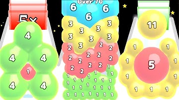 ♥️ Melty Bubble (blob merge 3d) 🆚 Letter ABC Chain: word puzzle 🧩 2048 gameplay part #49