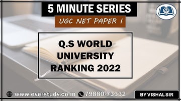 All about QS Ranking 2022 | 5 Minutes Series | UGC NET Paper 1