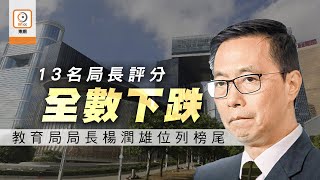 【on.cc東網】抗疫半年 13局長評分全線下跌 楊潤雄排榜末