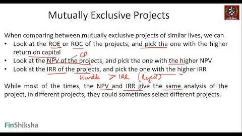 Mutually Exclusive Projects
