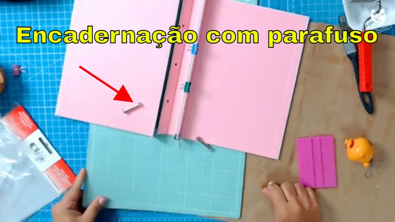 Como encadernar usando parafuso - Papelaria personalizada #encadernação #album