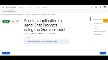 Build an application to send Chat Prompts using the Gemini model | bb-ide-genai-003 |