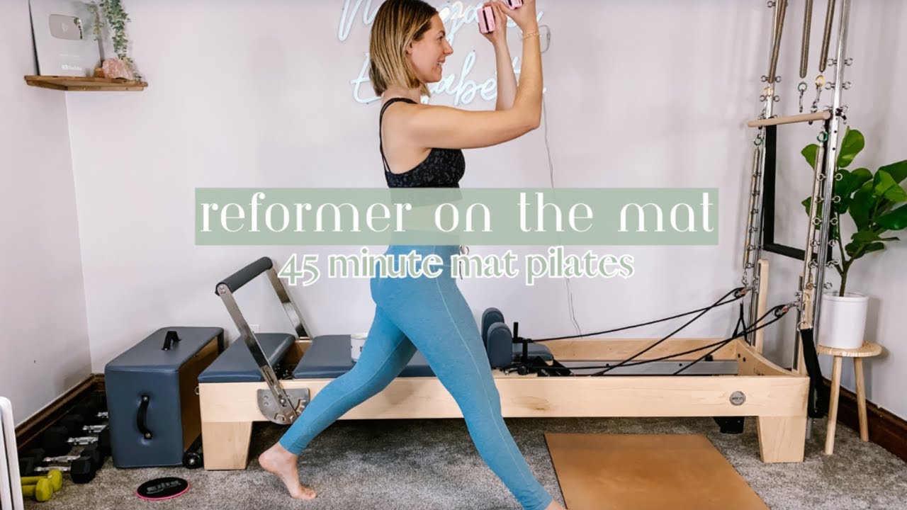 DO REFORMER PILATES AT HOME // reformer on the mat // Pilates by Margaret
