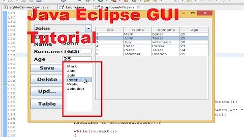 Java Eclipse GUI Tutorial 18 # How to link JList with Sqlite database in Java