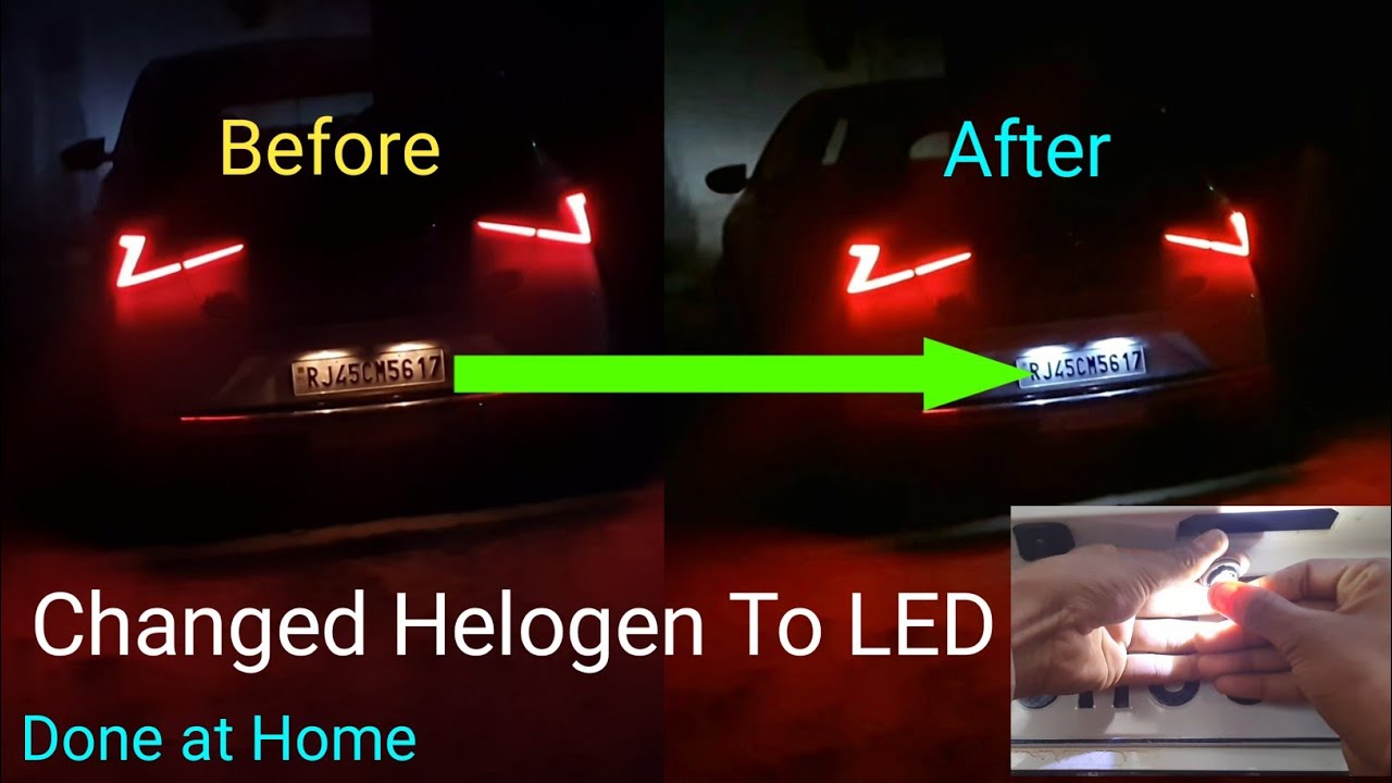 New i20 2021 Number PLATE Lights Changed To LED At Home 🏡 Premium Look