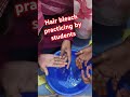 Bleach practicing by students #beautygarage #hairbleach