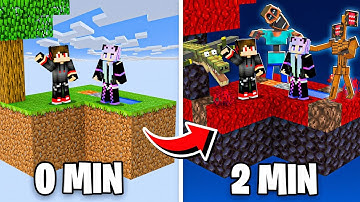 Skyblock, but The Scary Island Changes Blocks Every Minute