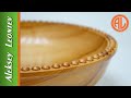 Чаша из дерева с декоративной кромкой. Деревянная посуда / Making a Wooden Bowl With Decorative Edge