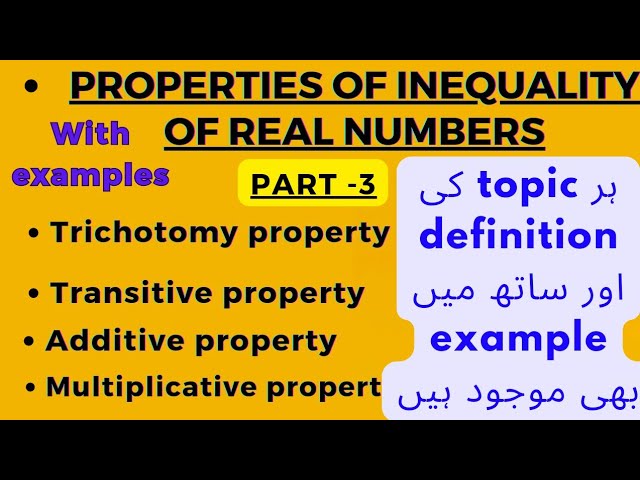 Real Numbers: Properties and Definition