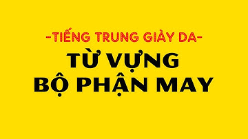TỪ VỰNG GIÀY DA cùng Chuyên gia tiếng Trung Huệ Nguyễn - Phần 3: TỪ VỰNG BỘ PHẬN MAY