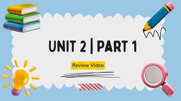 Unit 2 |  Part 1 | Review Video (Basic ESOL)
