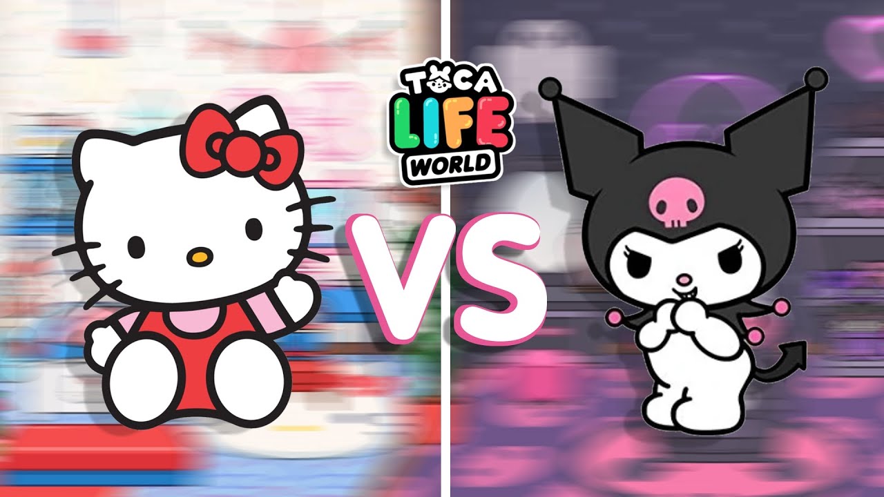 ХЭЛЛОУ КИТТИ VS КУРОМИ / HELLO KITTY VS KUROMI / тока бока / toca boca .