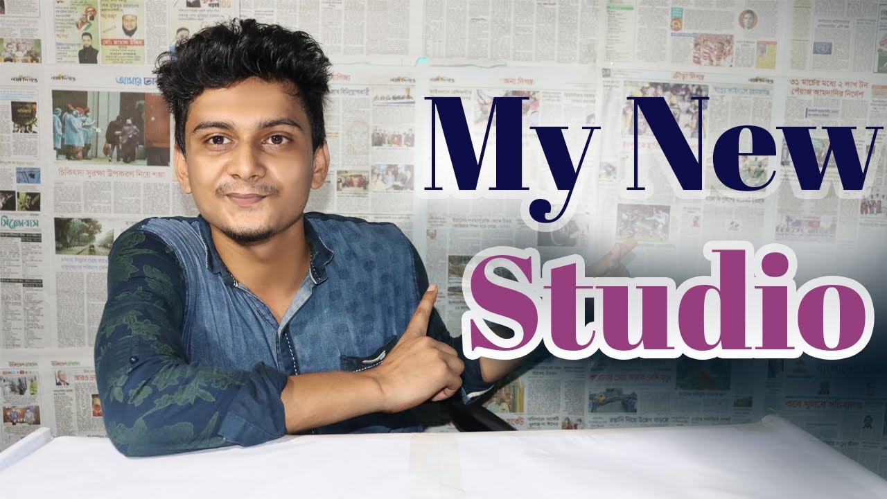 YouTube studio setup at home. My Creative Newspaper Studio
