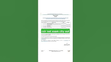 csir net exam city 2025 #ytshort #shorts #csirnet #csirnet2025 #csirnetupdate