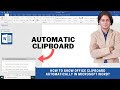 How to show office clipboard automatically in Microsoft word?