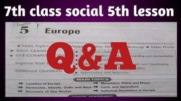 class 7th social 5th lesson/ question answers/notes/Europe/@kthyoutube152