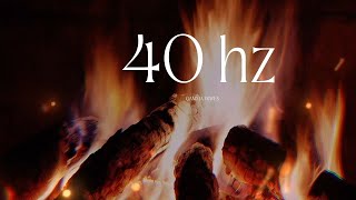 40 Hz Gamma Waves | Deep Focus &amp; Brain Regeneration | Cozy Fireplace Ambient