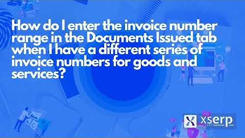 How to differentiate sales and services invoice numbers in Xs Erp?