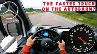 2021 Mercedes Benz Sprinter 314 CDI 143HP Top Speed On German Autobahn❗️How fast is the lame Truck?