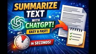 How to Summarize text using chatgpt