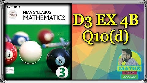 Q10 (d) || Ex-4B || NSM || D3 || Indices and standard form || O