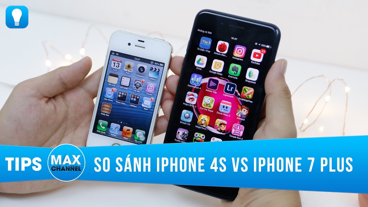 So sánh cụ tổ iPhone 4s (iOS 6) vs iPhone 7 Plus: máy nào ngon hơn?