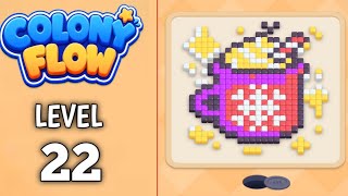 Colony Flow Level 22 walkthrough & solution Gameplay Easy